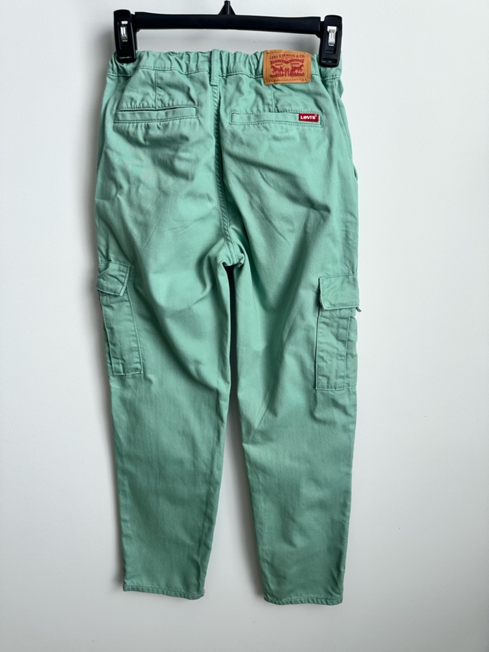 Levi’s Mint Green Cargo Pants Trendy Cotton Everyday Playwear Unisex Size 12R - Picture 8 of 13
